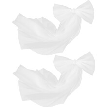 Braut-Netzschal für Hochzeiten, weißer Schleier, Schleifen-Armschal für die Braut, elegante Schleierschleifen-Dekoration für formelle Anlässe