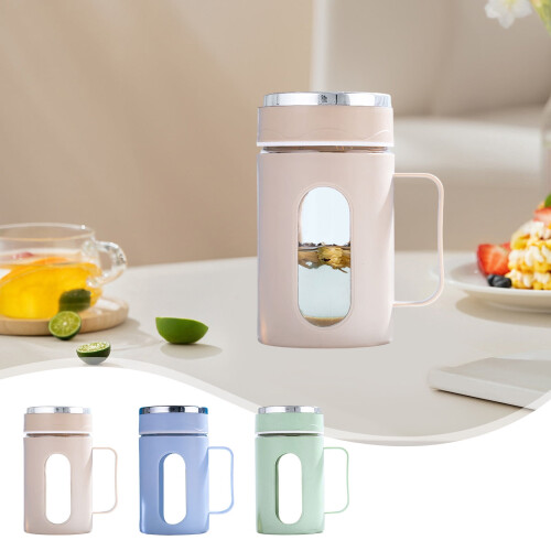 Tasse en verre double paroi isolée avec poignée