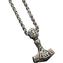 Wikinger-Halskette mit Anhänger für Herren, Edelstahl, Vintage-Schmuck mit einzigartigem Design, perfekt für Alltag und Partys