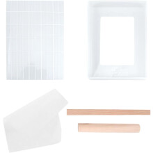 Kit de 5 ustensiles pour la fabrication de nougat, comprenant des moules à gâteaux rectangulaires de 30 x 18 x 3,5 cm.
