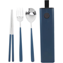 Ensemble d'ustensiles de voyage portables pour l'extérieur (fourchettes et cuillères).