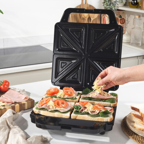 Salter Salter Sandwich Toaster NonStick 4 Slice Cool Touch Easy Clean Temp Control 1