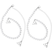 Pearl Bra Straps Decorative Shoulder Straps Non-slip Metal Chain Replacement