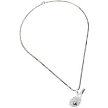 Racket Necklace Pendant Stainless Steel Silver Fashion Sports Decorative Clothing Accessory Delicate Creative Style for Occasion