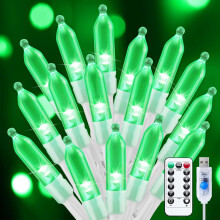 Luces navideñas de 12 metros con 100 LED de luz blanca cálida, alimentadas por USB.