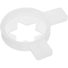 Embouts de moulage pour crème glacée, accessoires pour sorbetière, en plastique blanc, polyvalents et réutilisables.