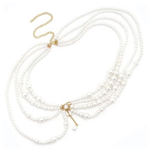 Mooie lagen kunstmatige parels buikketting, perfect voor