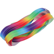 Regnbueformet nylonglidelås, 5 meter lang, fargerik gradientglidelås, egnet for skreddere og sying.