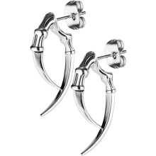 Einzigartige Ohrstecker aus Schafshorn – Modischer Schmuck aus Edelstahl – Partyaccessoire