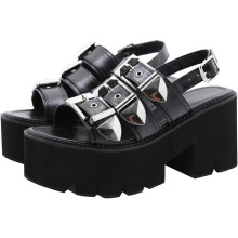 Sommerliche Sandalen mit dicker Sohle, Plateau, offene Zehenpartie, rutschfeste Sohle