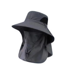 Sun Protections Meshes Fisherman Hat Hiking Outdoor Beach-Gray