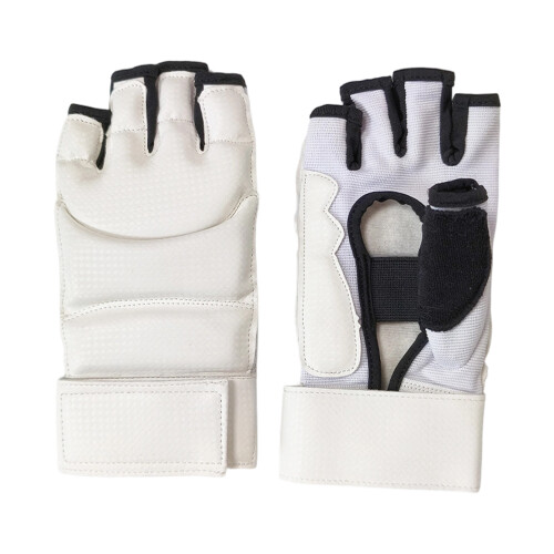 2 Stück Halbfinger-Boxsack-Handschuhe, Kampfhandschuhe,-Weiß S