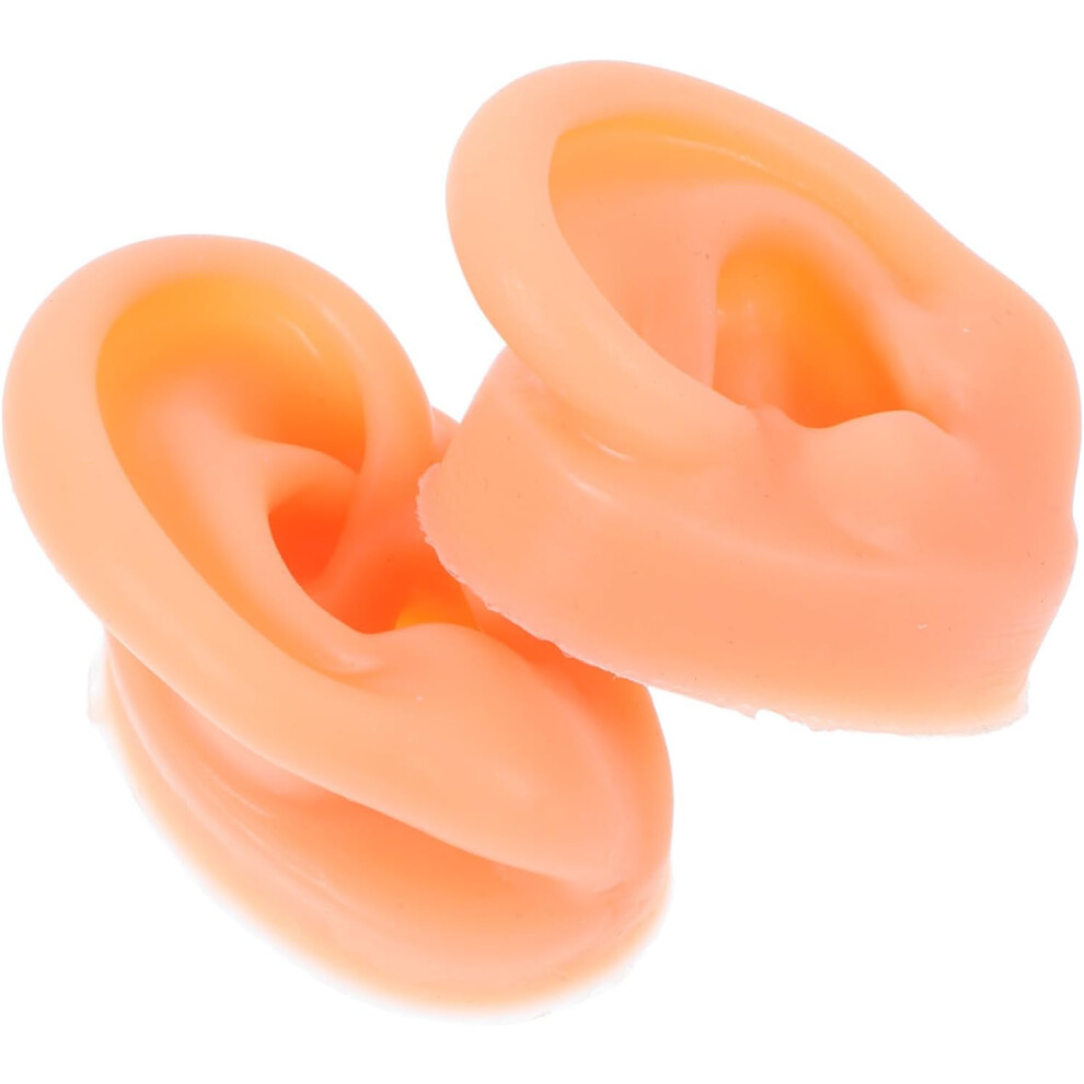 Hkhbjs Silicone Ear Model Pair Soft Flexible Fake Ear Mold For Piercing Practice And Earring Display Realistic
