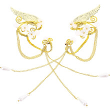 1 Paar goldene Quasten-Ohrclips für Damen – ein ausdrucksstarkes, kreatives Schmuckaccessoire