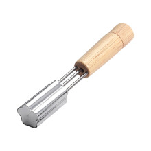 Emporte-pièce en acier inoxydable avec manche en bois – Motif floral