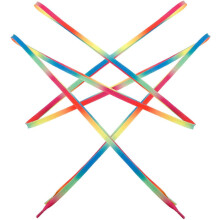 Gewachste Hockey-Schnürsenkel, flach, farbenfroh, wasserdicht, Polyester, abriebfest, bequem, Regenbogenfarben