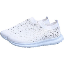 Mesh sneakers, lichtgewicht, ademende sportschoenen voor dames, zomerse gymschoenen, wit
