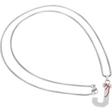 Edelstahl-Buchstabenkette für Damen und Herren, Anhänger im Basketball-Stil, Choker-Halskette für den Alltag