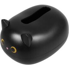 Distributeur de mouchoirs en forme de chat, en ABS, au design décoratif minimaliste et adorable.