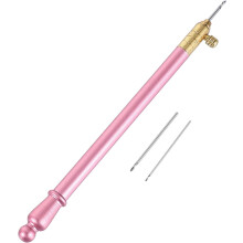 Französisches Sticknadel-Set mit Metallgriff, rosa Pailletten-Perlensticknadeln