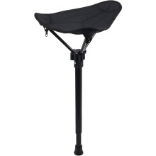 Portable Folding Camping Stool Black Lightweight Telescopic Compact Outdoor Seat
