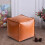 Faux Leather Moroccan Pouf Cover – Unstuffed Ottomans 1