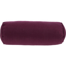 Rundes, violettes Yoga-Kissen zur Unterstützung von Rücken und Beinen, bequemes Polyesterkissen