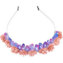 Kopfschmuck aus Naturkristallen für Hochzeiten, Festivals und Partys – Blumenkristallkrone