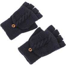 Fingerlose Handschuhe, gestrickte, wandelbare warme Fäustlinge