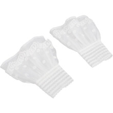Kanten manchetten met bloemenmotief, elastische polsband voor bruidsjurk, afneembare kanten manchetten met bloemenmotief.