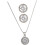 Set composto da collana con zirconi e orecchini eleganti per donna, gioielli alla moda. 1