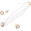 Set di collana, orecchini e anello con perle artificiali, gioielli vintage con strass. 1