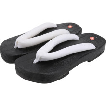 Herren-Holzclogs, schwarz-weiß, aus Paulownienholz, runde Zehenpartie, stilvolles und kreatives Sommerschuhwerk für Herren