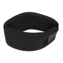 Nackenstütze mit Schwammkern, verstellbarer Nackenkragen, schwarz
