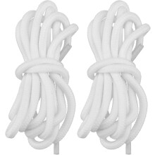 Flache, weiße Polyester-Schnürsenkel, 1,5 m pro Paar, für Freizeitschuhe aus Canvas und Basketballschuhe