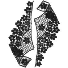 Detachable Black Lace Embroidered Collar, Women’s Faux Lace Collar for DIY Clothes