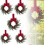 Mini-Weihnachtskränze für Schränke, roter Samt, 2 Stück 1