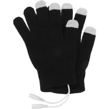 USB-beheizbare Touchscreen-Handschuhe, schwarze Baumwolle, Winterhandschuhe zum Wärmen der Hände