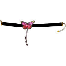 Schmetterlings-Halskette, Choker, Party-Schlüsselbeinkette, rotes dekoratives Halsschmuckstück für Damen für besondere Anlässe