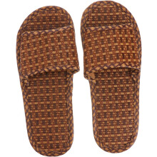 Frühlings- und Sommersandalen aus Rattan, bequeme Hausschuhe, schlichte Bambussandalen mit flacher Sohle für Damen