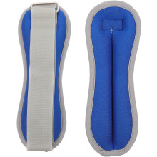 Paire de sacs de lestage pour poignets, 0,6 kg, bleus, antidérapants, pour le fitness