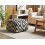 Beliani Pouffe KNIDOS Wool Black/ White 2