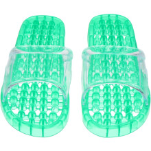 Pantuflas de baño huecas con drenaje rápido y masaje para ducha en casa, talla grande 40-42 (26,5 cm).