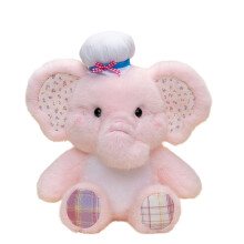 Éléphant en peluche costumé – Animal en peluche doux et moelleux,