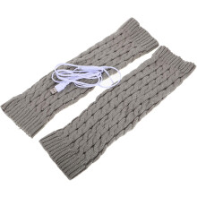 Elektrisch beheizbare Socken für Outdoor-Reiten, gestrickte USB-beheizbare Beinstulpen