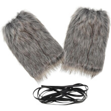 Retro Leg Warmers for Women Cozy Faux Fur Boot Covers Fluffy Leg Accessorie