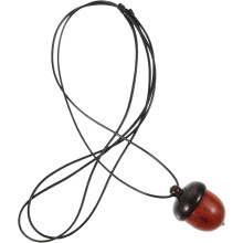 Öffnende Halskette mit Anhänger aus Ebenholz in Eichelform, langes dekoratives Halsband für Damen, Vintage-Schmuck in Form einer Wunschflasche