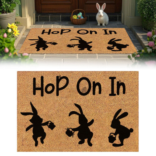 Easter Bunny Coir Doormat 24 x 16 Inch