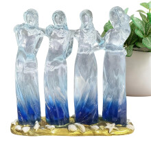Scultura "Sorelle di Vetro Marino" - Decorazione marina realizzata a mano