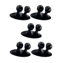 5x Kabelhalter für Auto - Schwarz